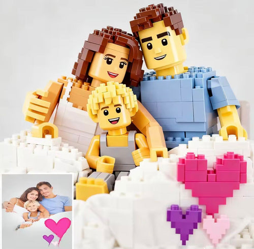 Retrato personalizado estilo LEGO.